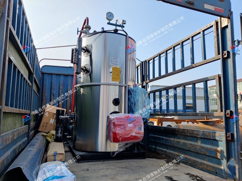 0.5噸燃油氣蒸汽發生器撬裝出口發往天津港